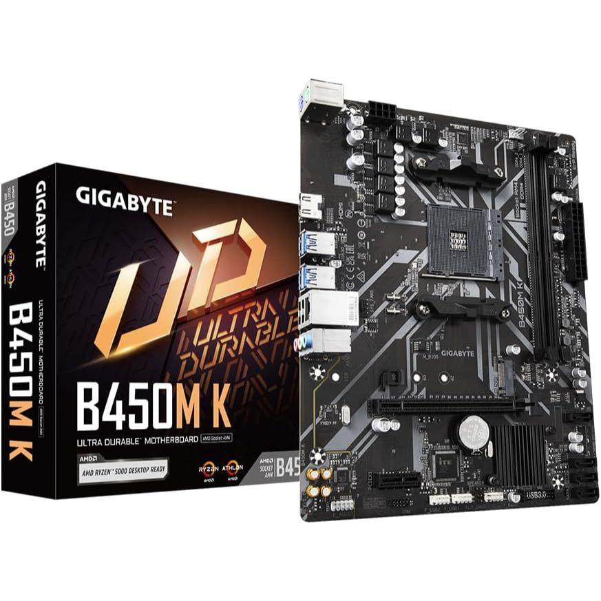 Gigabyte Motherboard B450M K AM4 Micro ATX Gigabyte Motherboard B450M K AM4 Micro ATX